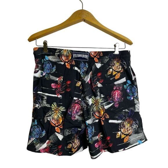 Vilebrequin Moorise Swim Trunks XXL 2XL Mens Electric Logo Turtle Beach Multi - Picture 2 of 13